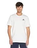 adidas Herren Essentials Embroidered Small Logo T-Shirt, White/Black, S
