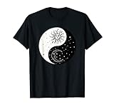 Sun Moon Ying Yang Vintage Yoga Zen Spirituell Mystical T-Shirt