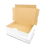 Verpacking 50 Maxibriefkartons 320x225x50mm DIN A4 Weiss MB-4 Maxibrief für Warensendung DHL DPD GLS H, Briefsendung, Päckchen, Versandkarton, Büchersendung