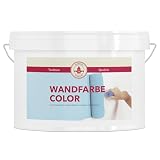 Bamberger Farbwerke Wandfarbe Color - matte Wandfarbe für den Innenbereich – hohe Deckkraft - viele Farbtöne (Meeresblau, 10L)
