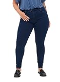 Zizzi Damen Amy Jeans Slim Fit Jeanshose Stretch Hose ,Blau,48W / 32L (Herstellergröße: 48 / 82cm)