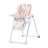 Kinderkraft Hochstuhl YUMMY, Kinderhochstuhl, Babystuhl, Kombihochstuhl, ab den Ersten Lebensmonaten, Fußstütze, Halbliegende Position, Bezug aus PU, Einfach zu Reinigen, Mehrfarben, R
