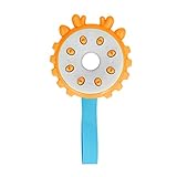 Kauspielzeug für Hunde, bissfest, interaktive Zahnreinigungszahnbürste für Welpentraining, Nylon-Haustier-Mundpflege (Orange)