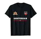 Amsterdam T-Shirt Sport/Fußball Trikot Tee Flagge Fußball T-Shirt