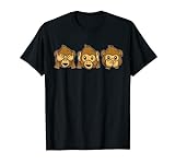 Drei weise Affen - Zoo - Tiergeschenk - lustiges drei Affen T-Shirt