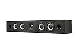 Polk Audio Monitor XT35 schlanker Center Lautsprecher, Hi-Res Zertifiziert, kompatibel mit Dolby Atmos und DTS:X (Stück), Schw