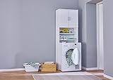Inter Link Waschmaschinenüberbau mit 2 Türen und 2 Regale in Weiss