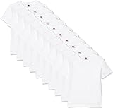 Fruit of the Loom Jungen Regular Fit T-Shirt Kids 10 Pack T-shirt, Weiß (White 30), 14-15 Y (Herstellergröße: 14-15 Y)