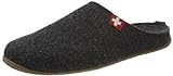Living Kitzbühel Unisex-Erwachsene Pantoffel Schweizer Kreuz mit Fußbett Pantoffeln,Grau (Anthra 600), 44 EU