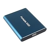 Portable Solid State Drive SSD 1 TB/2 TB/4 TB/6 TB/8 TB Tragbare Mini SSD Typ C USB 3.1 Zuverlässige Hochgeschwindigkeits-SSD Externe Festplatte für Laptop und Mac,Blau,2TB