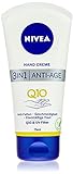 NIVEA 3in1 Anti-Age Q10 Hand Creme (75 ml), Anti-Falten Handpflege mit Q10 und UV-Filter, pflegende Hautcreme für normale bis trockene Hände