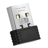 Diheohg Wireless WiFi 6 Adapter 802.11Ax Kostenloser Treiber USB-Netzwerkkarte für Win7/10/11 Computer Mini WiFi-Empfäng