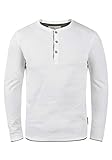 Indicode Gifford Herren Longsleeve Langarmshirt Shirt Mit Grandad-Ausschnitt, Größe:XL, Farbe:Off-White (002)