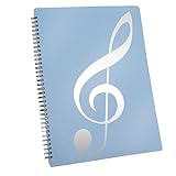 ISTOVO Notenbuch, Kapazität 60 Seiten, aktuell Schriftbar und Abnehmbar (Blau), Einfach zu bedienen.
