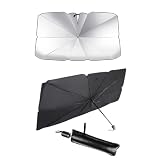 MMHGFIR Auto Sonnenschutz Frontscheibe, für Opel Corsa-C Corsa-D Corsa-E Corsa-F 360° Rotations Faltbarer Auto Windschutzscheibe Sonnenschirm Regenschirm,UV- und Hitzeschutz Sonnenblende,80 * 126CM