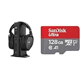 Sennheiser RS 175 Digitaler drahtloser Over-Ear-Kopfhörer & SanDisk Ultra Android microSDXC UHS-I Speicherkarte 128 GB + Adapter