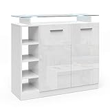 Vicco Kommode Asti, Weiß Hochglanz, 97 x 87