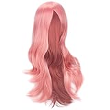 Cosplay -Perücken natürliche Aussehen mit Pony Long Wavy Curly Perücken Hochtemperatur Seiden Cosplay Wear für Frauen Mädchen Mask