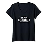 Damen Team Bosch | stolze Familie - Nachname Geschenk T-Shirt mit V-Ausschnitt