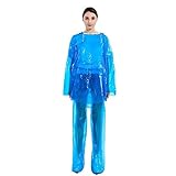YPHBPF Blauer Schutzoverall Regenmantel Hose Kleidung kann wiederverwendet werden Regenkleidung staubdicht