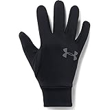 Under Armour Men's Armour Liner 2.0, komfortable und wasserabweisende Handschuhe für Männer, atmungaktive Sporthandschuhe für Touchscreens Herren, Black / Graphite , XL