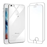 NEW'C Hülle für iPhone 6 Plus, iPhone 6s Plus (5.5) Ultra Transparent Silikon Weiches TPU Gel und 2 × Panzer Schutz Glas für iPhone 6 Plus, iPhone 6s Plus (5.5') - Anti Scratch