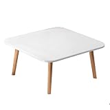 ZJYJFBY Couchtisch, Einfacher Quadratischer Sofa-Side-Tisch /-Bett/Bucht-Fenstertisch, Für Wohnzimmer, Schlafzimmer, Weiß (Size : 50cm)