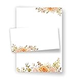 Briefpapier Wildrose I Set Briefpapier/Umschläge | DIN A4