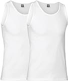 jbs Unterhemd aus ökologischer Baumwolle für Männer, lang, hochwertiges Tanktop, Achselshirt für Herren im 2er Pack, weiß, XXL