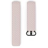 Hama Fitbit Uhrenarmband 22 mm (verstellbares Ersatzarmband für Smartwatch Fitbit Charge 3 und Charge 4, Fitbit Armband zum Tauschen, Wechselarmband aus TPU, Edelstahl Schnalle) rosé