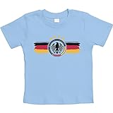 Deutschland Trikot Baby Adler Fanartikel Unisex Baby T-Shirt Gr. 66-93 24M Hellblau
