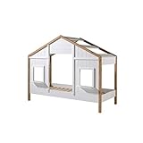 Vipack Bed, Holzkiefer, weiß, 90 x 200 cm