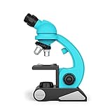 Mikroskop-Zubehör-Kit Objektträger-Vorbereitungska Mikroskop for Kinder, Verbund hohe Vergrößerung Anfänger Mikroskop -Wissenschafts -Kit Zubehör für Mikroskope (Color : Blue)