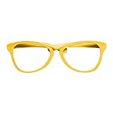 Widmann 13252 - Riesenbrille, gelb, Clown, Karneval, Mottoparty