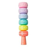 6 Stück Süße Macaron Textmarker Abnehmbar Kombinierbar Textmarker 6 Farben Paint Maker Stift Set Toller Hochg