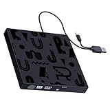 AWJUWHBJ Externes CD-/DVD-Laufwerk mit doppelter Schnittstelle, USB 3.0, Typ C, für Windows 11, 10, 8, 7 Systeme mit schneller Datenübertragung, tragbare DVD-Brenner für Laptop