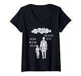 Damen Dad, What Are Clouds Made Of, Linux Servers Mostly ----- T-Shirt mit V-Ausschnitt
