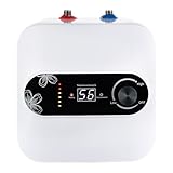 Untertischboiler 8 Liter Druckfest Kleinspeicher, Wärmeschutzzustand, Küche Warmwasserspeicher Untertisch Boiler Druckfest Wasserboiler 1,5KW 149 ℉ /2.11gal Weiß