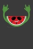 Wassermelone mit Sonnenbrille: Liniertes DinA 5 Notizbuch für Früchte-Fans Frucht- und Obst liebende und Gemüse Fans Notizheft