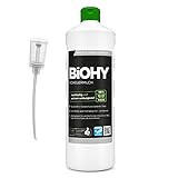 BiOHY Scheuermilch (1l Flasche) + Dosierer | entfernt eingebrannte Speisereste mühelos | gründliche Reinigung ohne zu kratzen | schonend zu Haut & Umwelt | für Emaille, Keramik & Edelstahl