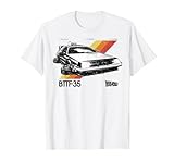 Back To The Future 35th Retro Stripe DeLorean T-Shirt