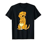 Smileteespetsa Lustiger Golden Retriever Hund Trinkwein T-Shirt