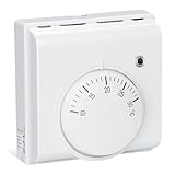 Raumthermostat Fußbodenheizung, Mechanischer Raumthermostat, Thermostat Fussbodenheizung, 220V Raumthermostat Für Fussbodenheizung Mit Blinklicht, Für Raumthermostat Digitaler Raumtemperaturreg