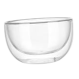 OKUMEYR 3 Stk doppelte Glasschale Dessertschalen transparente Dessertschale Futternapf Korb zum einzug für den einzug transparente Suppenschüssel Hot-Pot-Reisschü