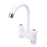 Wasserhahn aus Kunststoff Sieb Schüssel Küchenspülen Schiff Abfluss für den einzug kitchen sink white out taps waschbecken Küchenarmatur mit Griffen Plastik Weiß Hemob