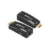 Portta HDMI Extender 50m(164ft) über Einzelnes UTP RJ45 CAT6 Kabel | Verlustfreie Übertragung | Full HD 1080p | Micro USB-Powered | Kein zusätzliches HDMI-Kabel erforderlich | HDMI Sender + Empfänger