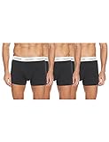 Calvin Klein Herren - 3er-Pack mittlere Taille Hüft-Shorts - Cotton Stretch, Schwarz, XL