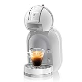 Krups Nescafé Dolce Gusto Mini Me KP1201 Kapsel Kaffeemaschine (für heiße und kalte Getränke, 15 bar Pumpendruck, automatische Wasserdosierung, Flow-Stop Technologie, 0,8 l Wassertank) weiß/grau