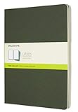 Moleskine Cahier Journal (3er Set Notizbücher mit blanko Seiten, Kartoneinband und Baumwollstickerei, Extra Large 19 x 25 cm, 120 Seiten), myrten-grün