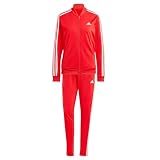 adidas Damen Essentials 3-Stripes Track Suit, Better Scarlet/White, M